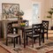 Baxton Studio Henry Sand Upholstered and Dark Brown Finished Wood 5-Piece Dining Set 171-10950-8026 - alternate 6
